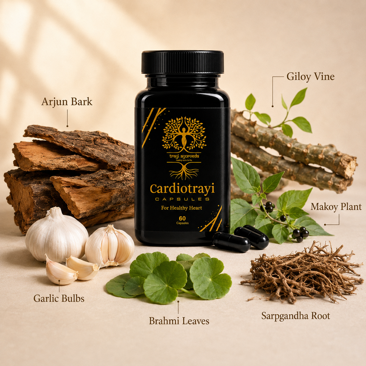 Trayi Ayurveda Cardiotrayi Capsules – Premium Ayurvedic Formula for a Healthy Heart (60 Capsules) - Image 6