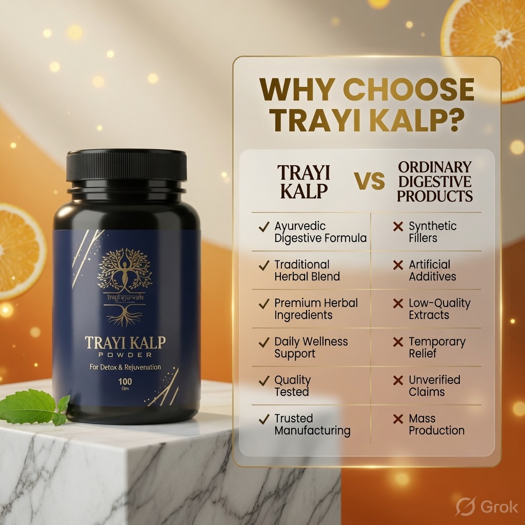 Trayi Kalp Powder – Premium Ayurvedic Formula for Detox & Rejuvenation (100 Gm) - Image 3