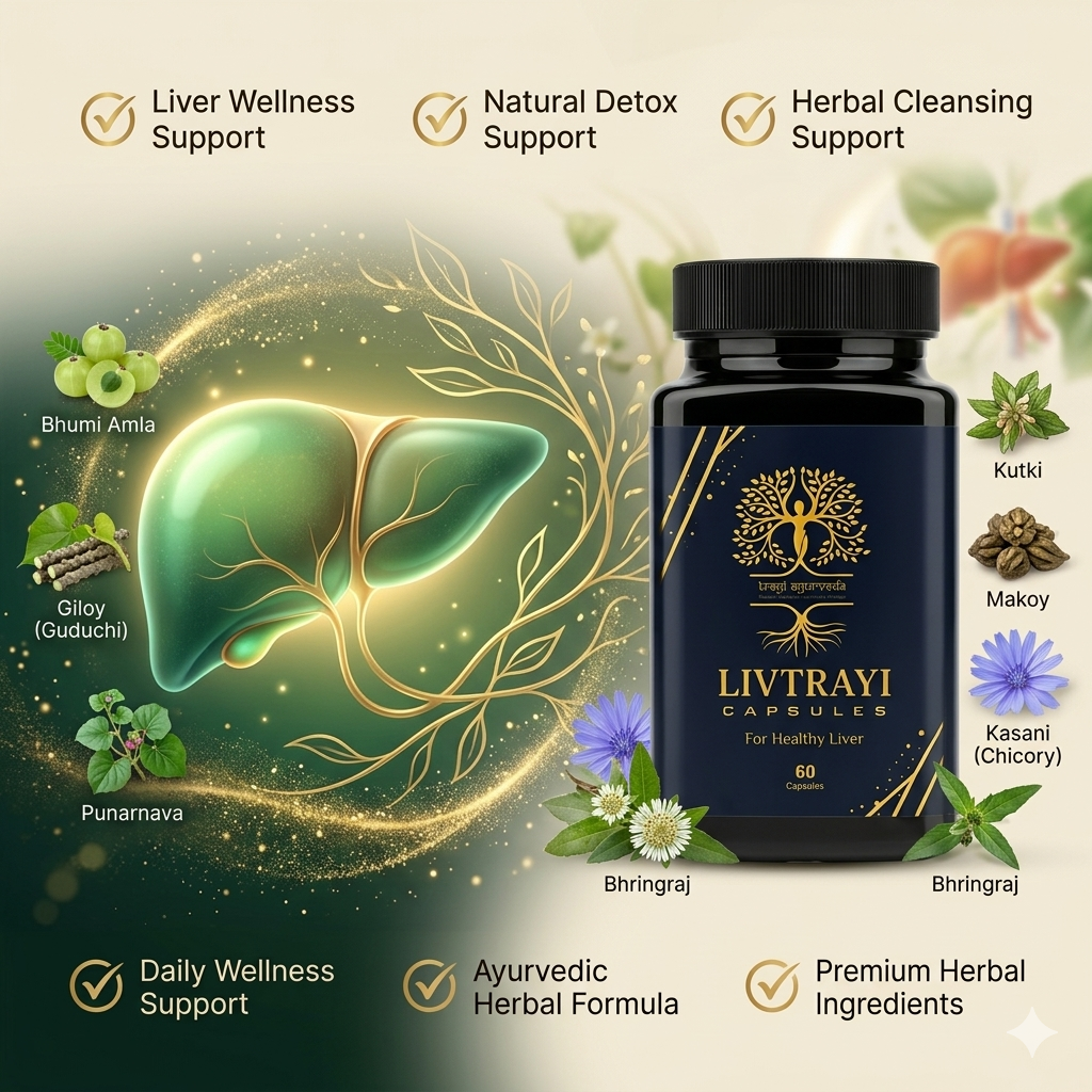 Trayi Ayurveda Livtrayi Capsules – Premium Ayurvedic Formula for Healthy Liver (60 Capsules) - Image 3