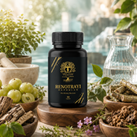 Trayi Ayurveda Renotrayi Capsules – Premium Ayurvedic Formula for Kidney Recover & Urinary Health (60 Capsules)